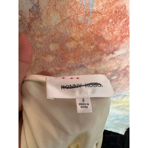 Anthropologie Ronny Kobo Samra Satin Twist-Halter Column Gown $498 - Picture 13 of 13